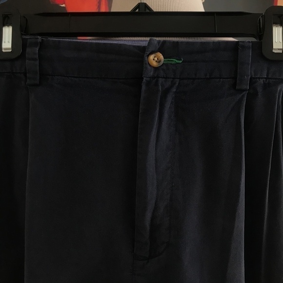 T. HILFIGER VINTAGE Navy Blue Pleated Shorts Sz 33 - Picture 5 of 12